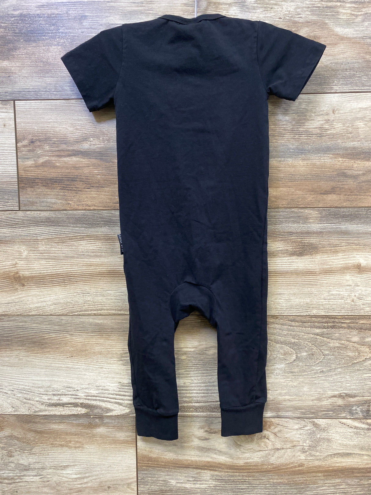 Little Bipsy Classic Snap Up Cotton Romper Black sz 18-24m