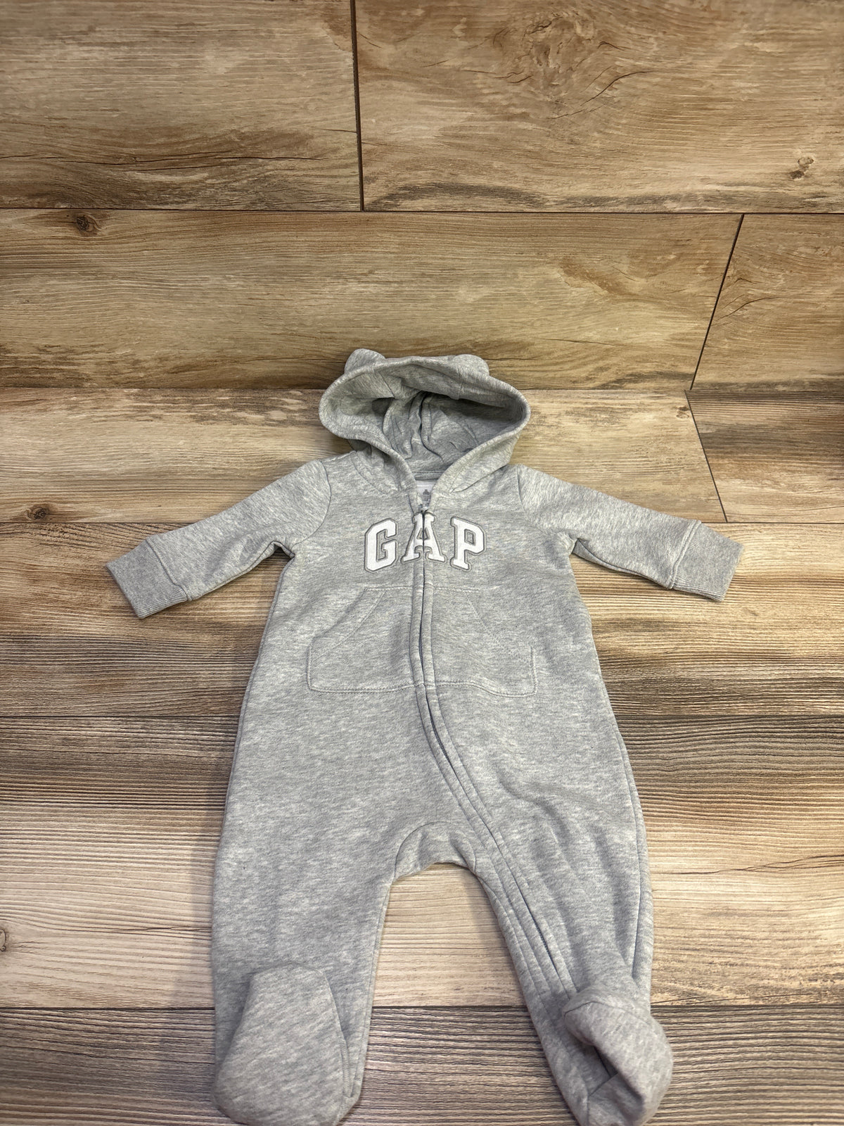 Baby Gap Hooded Coverall Grey sz 0-3m