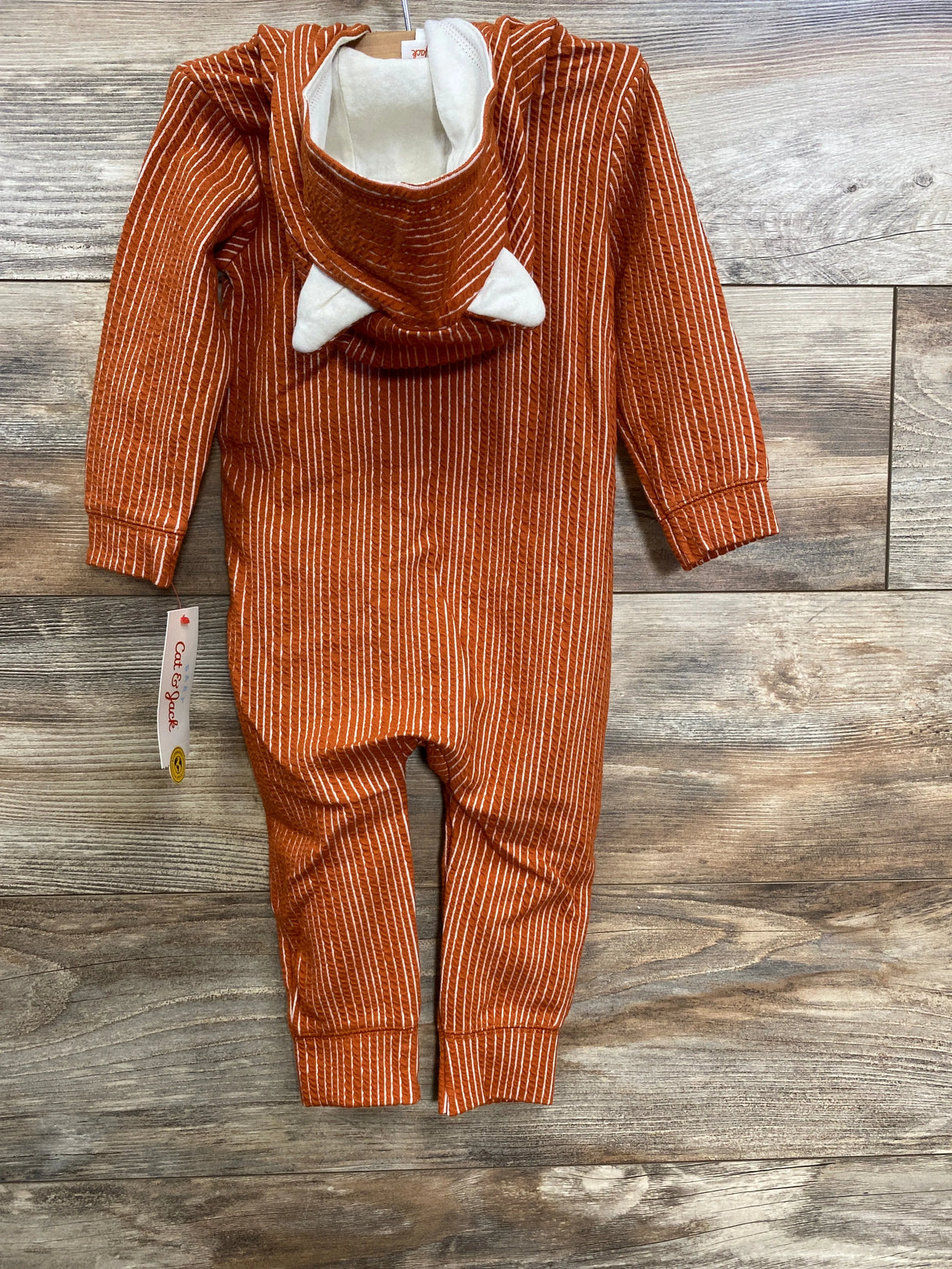 NEW Cat & Jack Textured Hooded Coverall Rust sz 12m