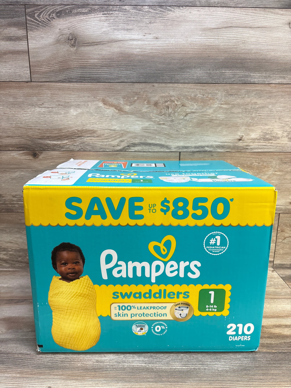 NEW Pampers Swaddlers Diapers Size 1, 210ct