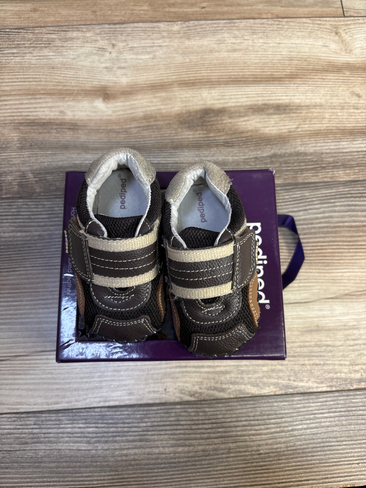 Pediped Originals Adrian Soft Sole Sneakers Brown sz 3/4c