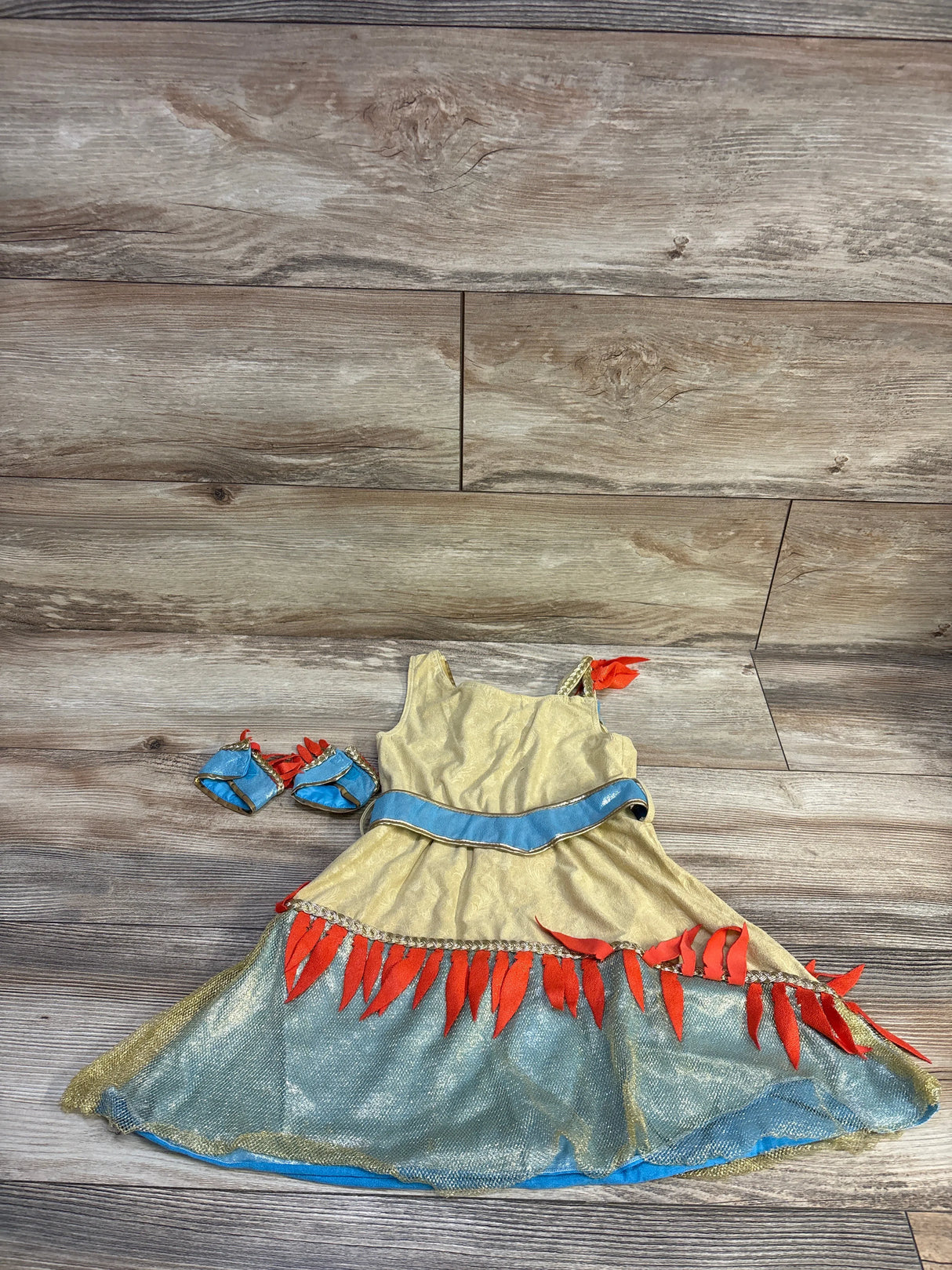 Disney Store 4pc Pocahontas Halloween Costume Beige sz 3T
