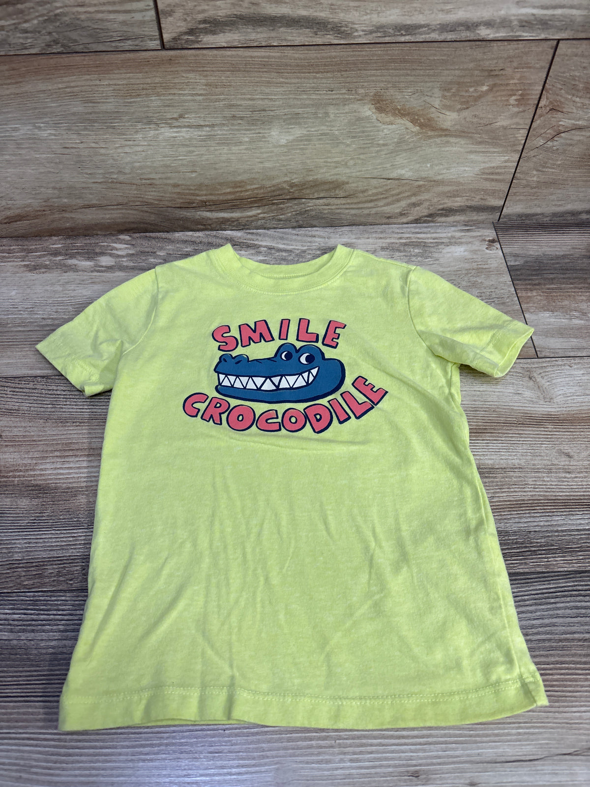 Carter's Smile Crocodile Shirt Lime sz 3T