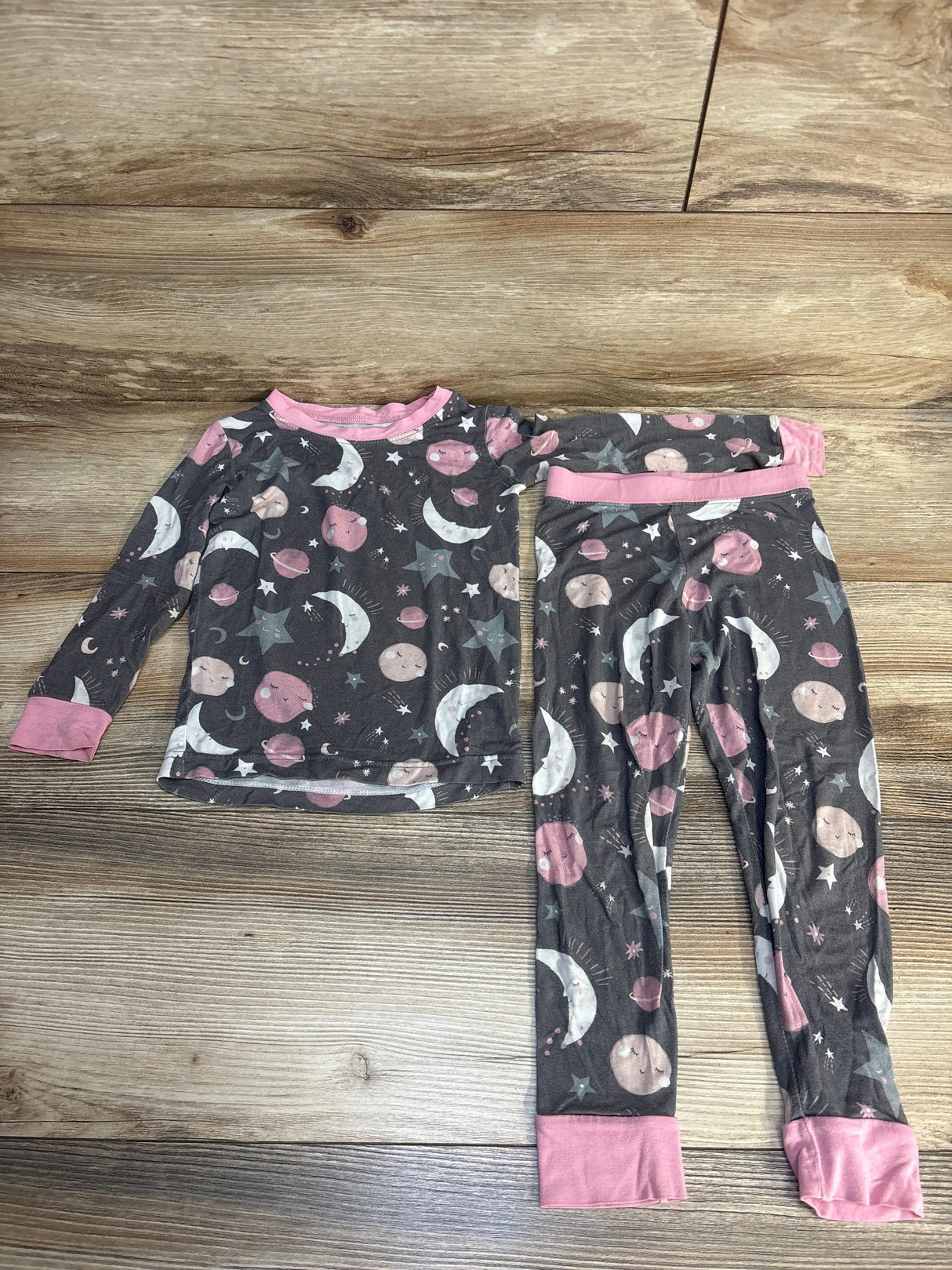 Little Sleepies To the Moon & Back 2pc Pajama Set Grey sz 2T