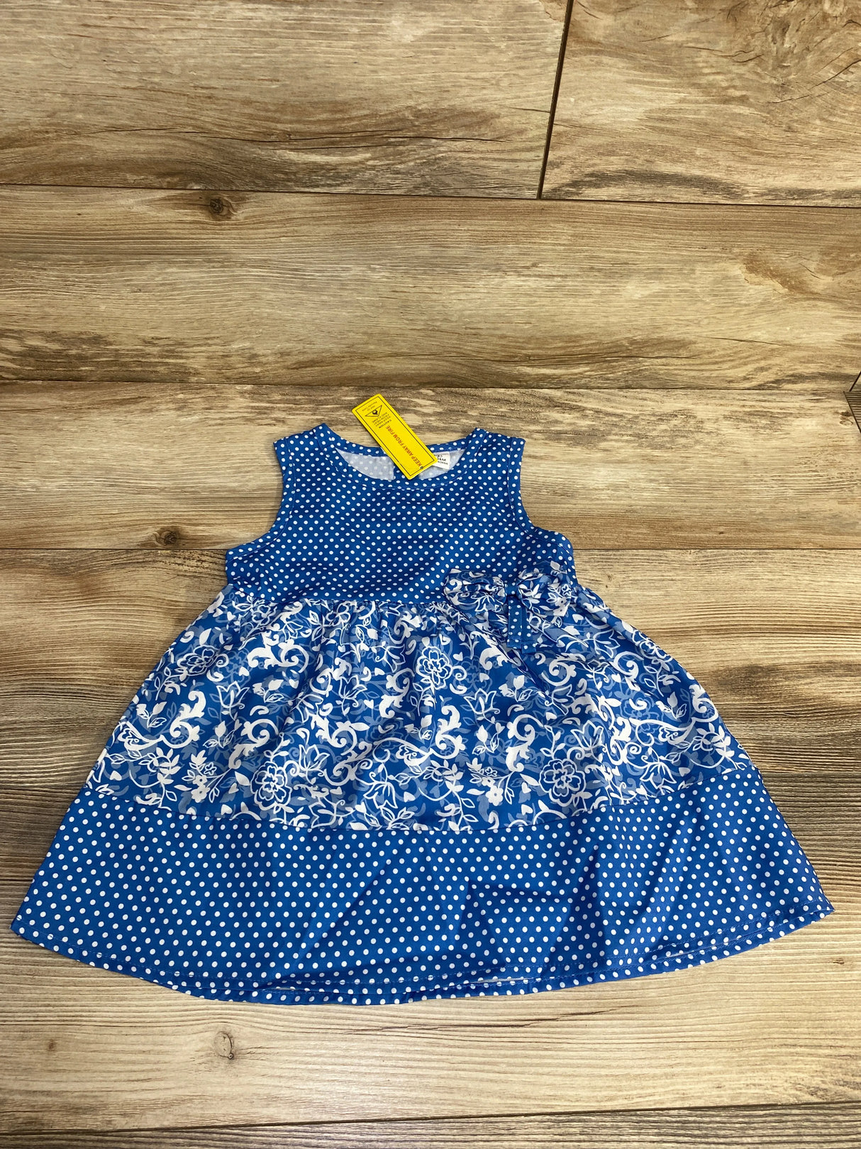 NEW Shein Polka Dot Floral Tank Dress Blue sz 12-18m - Me n Mommy To Be