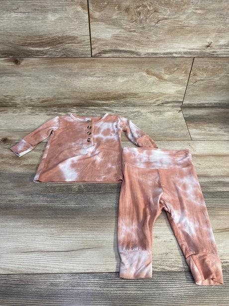 Lou Lou 2pc Henley Top & Pants Pink sz 3-6m - Me n Mommy To Be