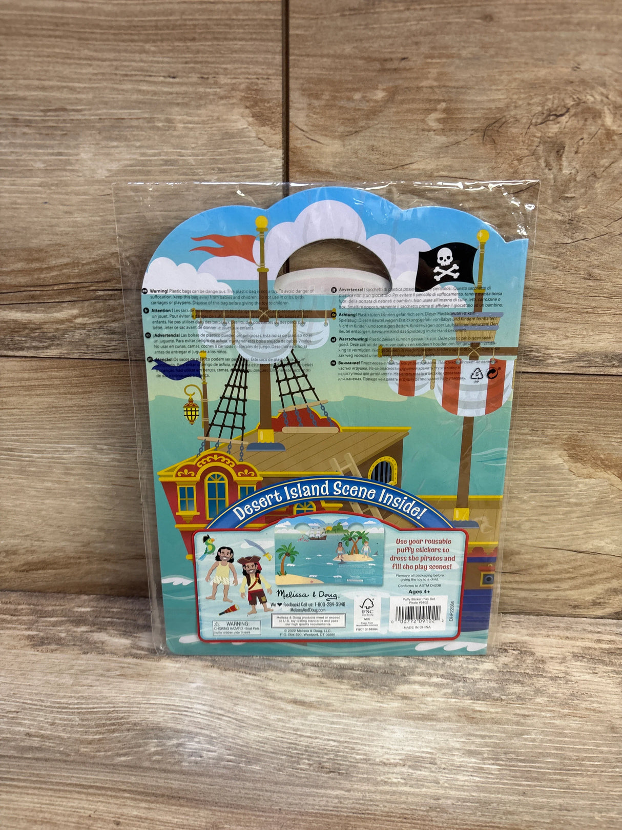 NEW Melissa & Doug Puffy Sticker Activity Book: Pirates