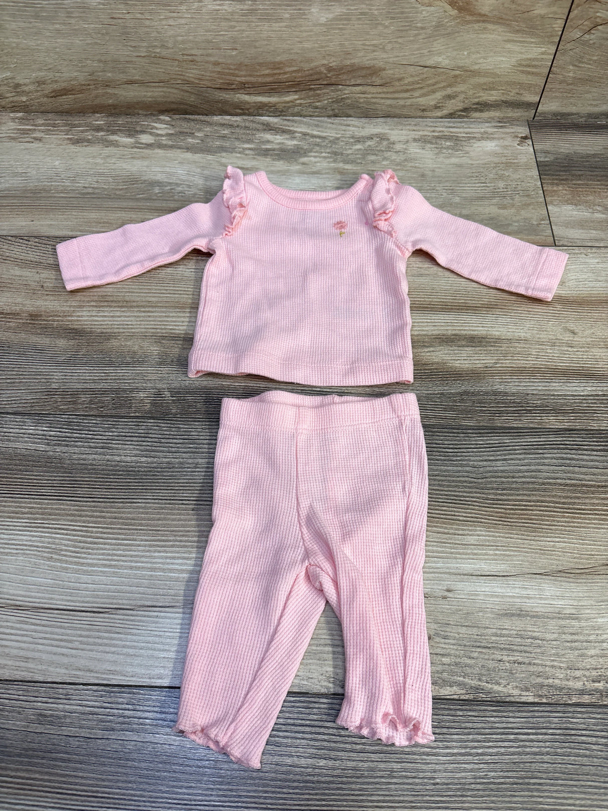 Just One You 2pc Knit Long Sleeve Shirt & Pants Set Pink sz Newborn
