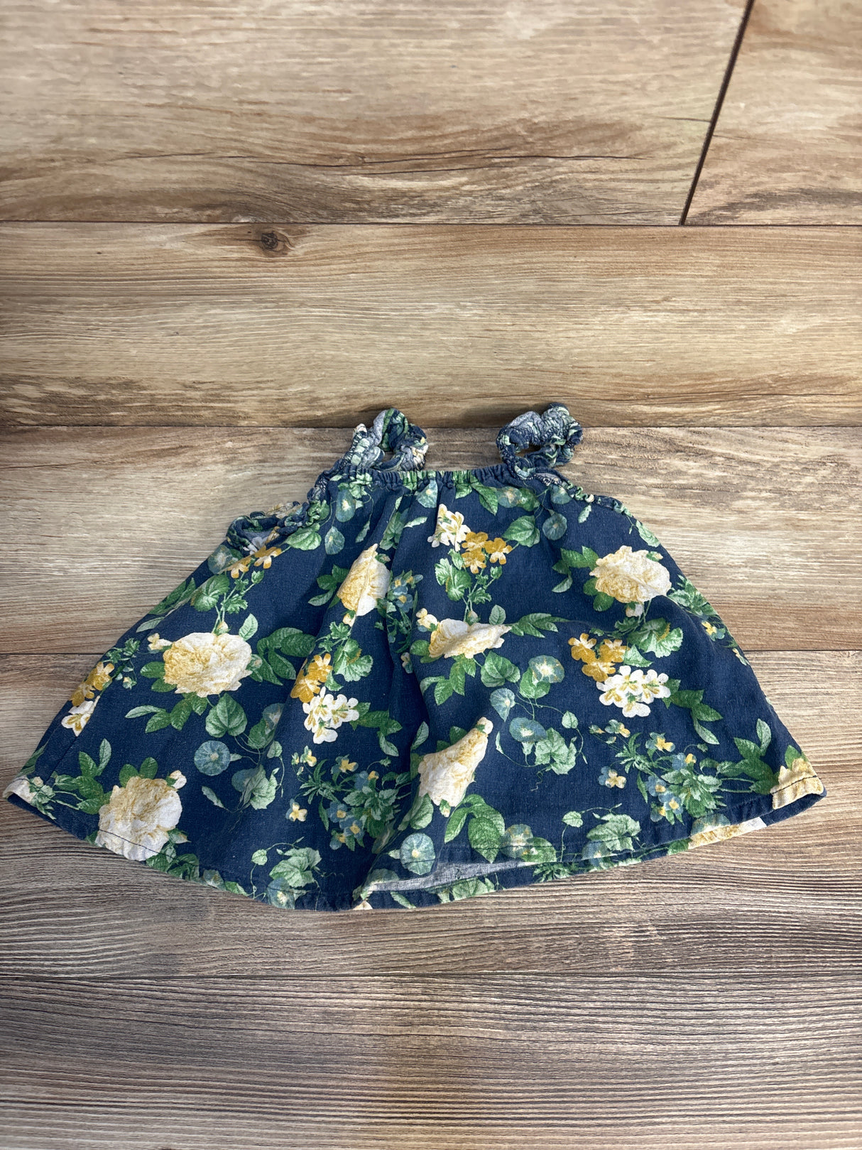 Old Navy Sleeveless Ruffle-Trim Floral Print Top Navy sz 3T