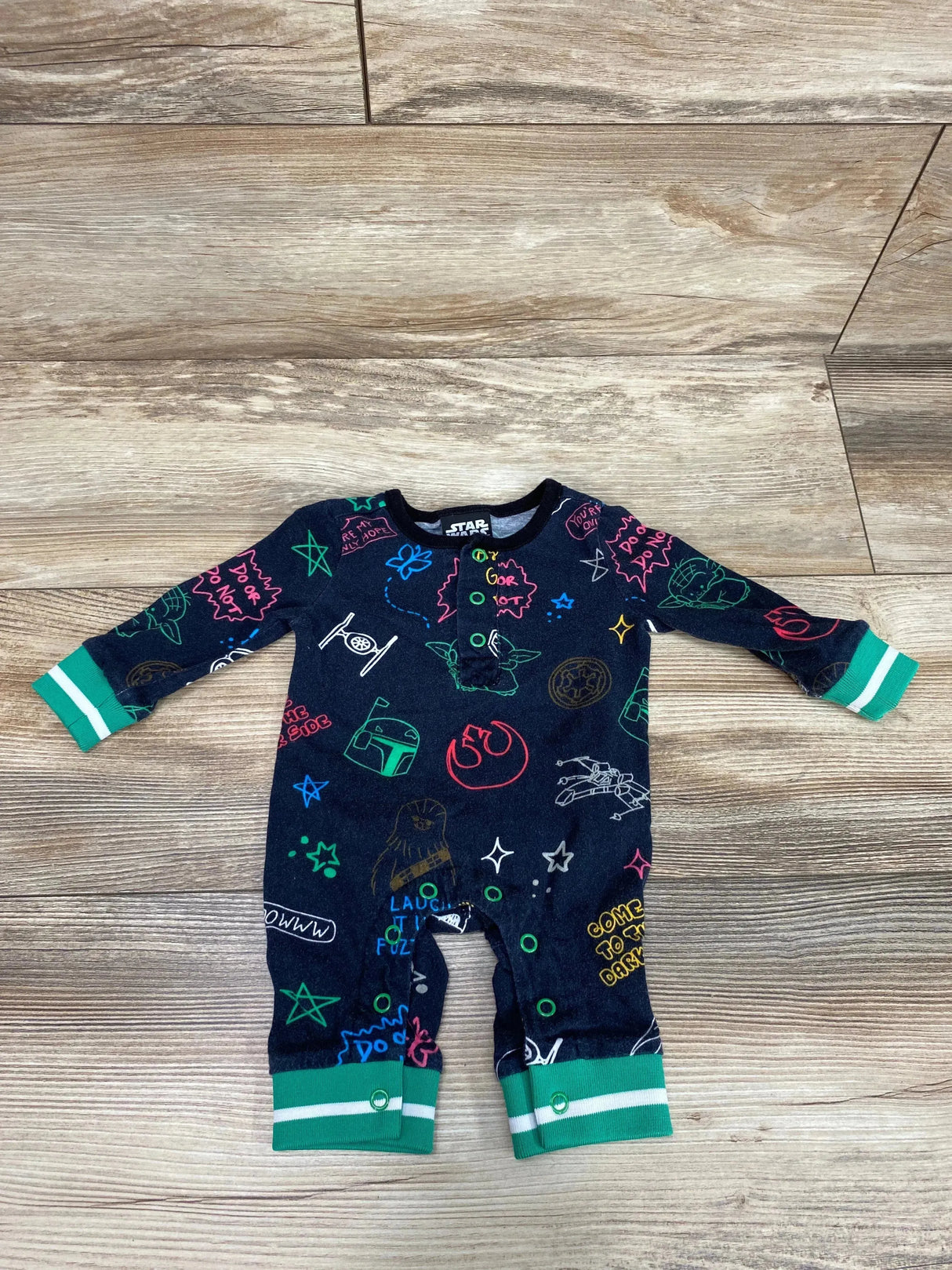 Our Universe Star Wars Coverall Black sz 6m - Me n Mommy To Be
