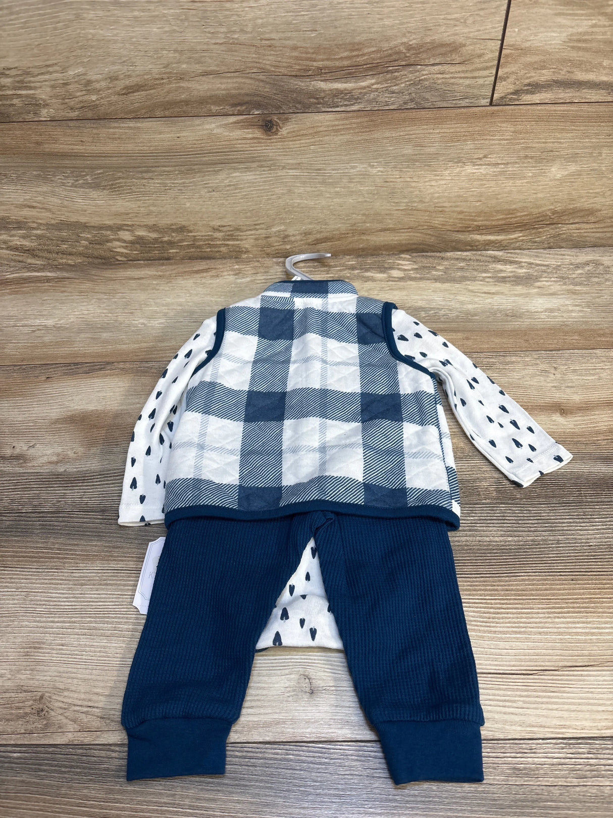 NEW Kyle + Deena 3pc Vest, Bodysuit & Joggers Set Blue sz 6-9m