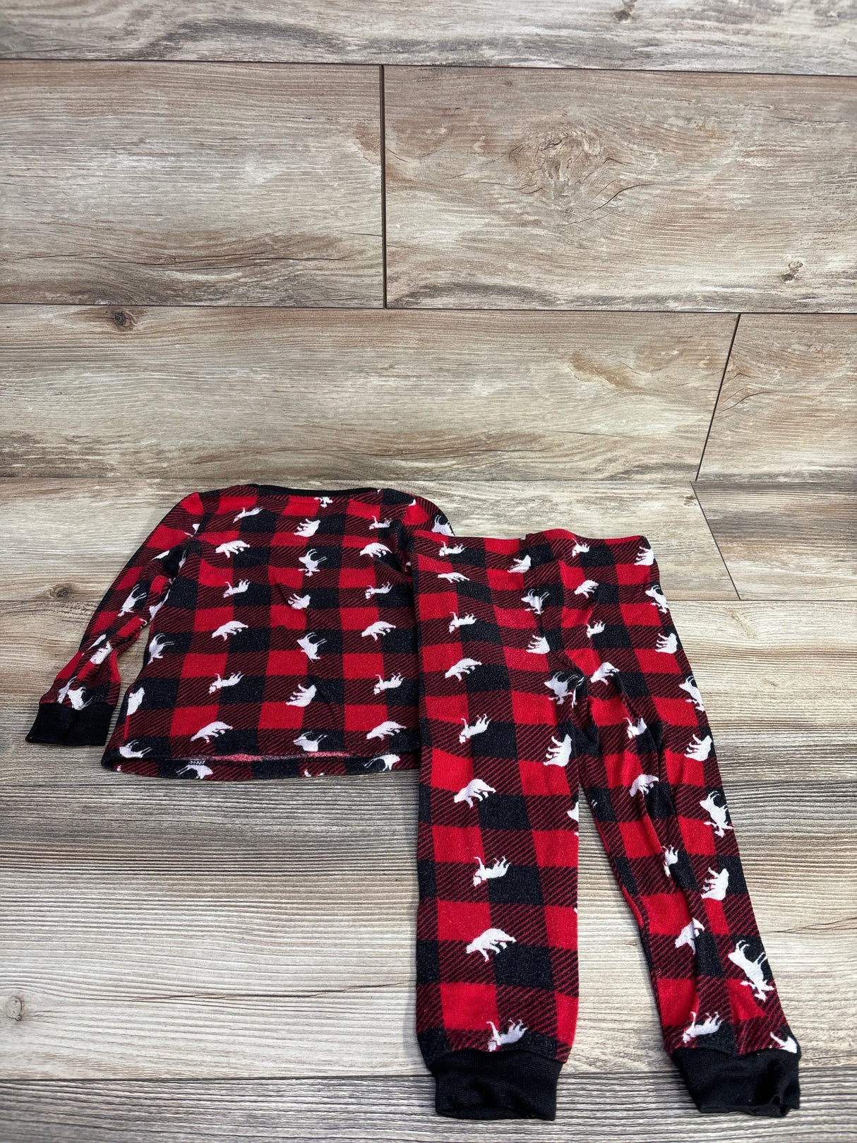 Dream Life 2pc Buffalo Plaid Pajama Set Red sz 2T