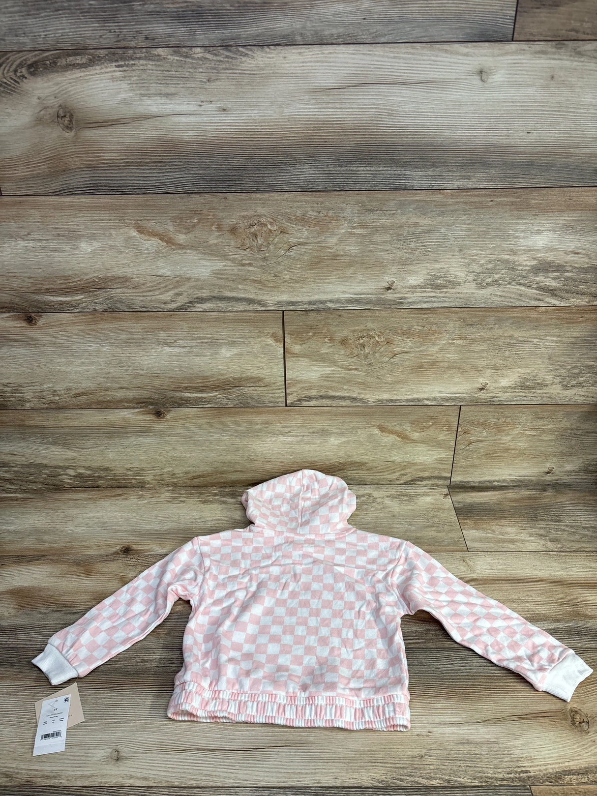 NEW Grayson Mini Checkered Pull Over Hoodie Pink sz 4T