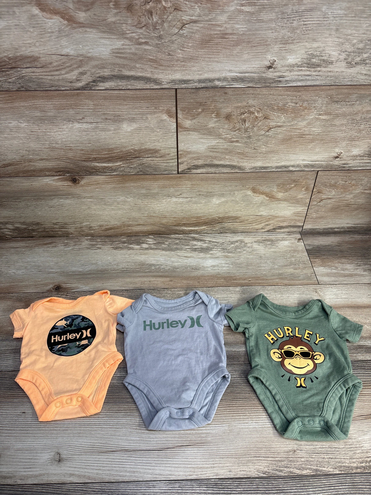 Hurley 3pk Shirt Graphic Shirts Green sz Newborn