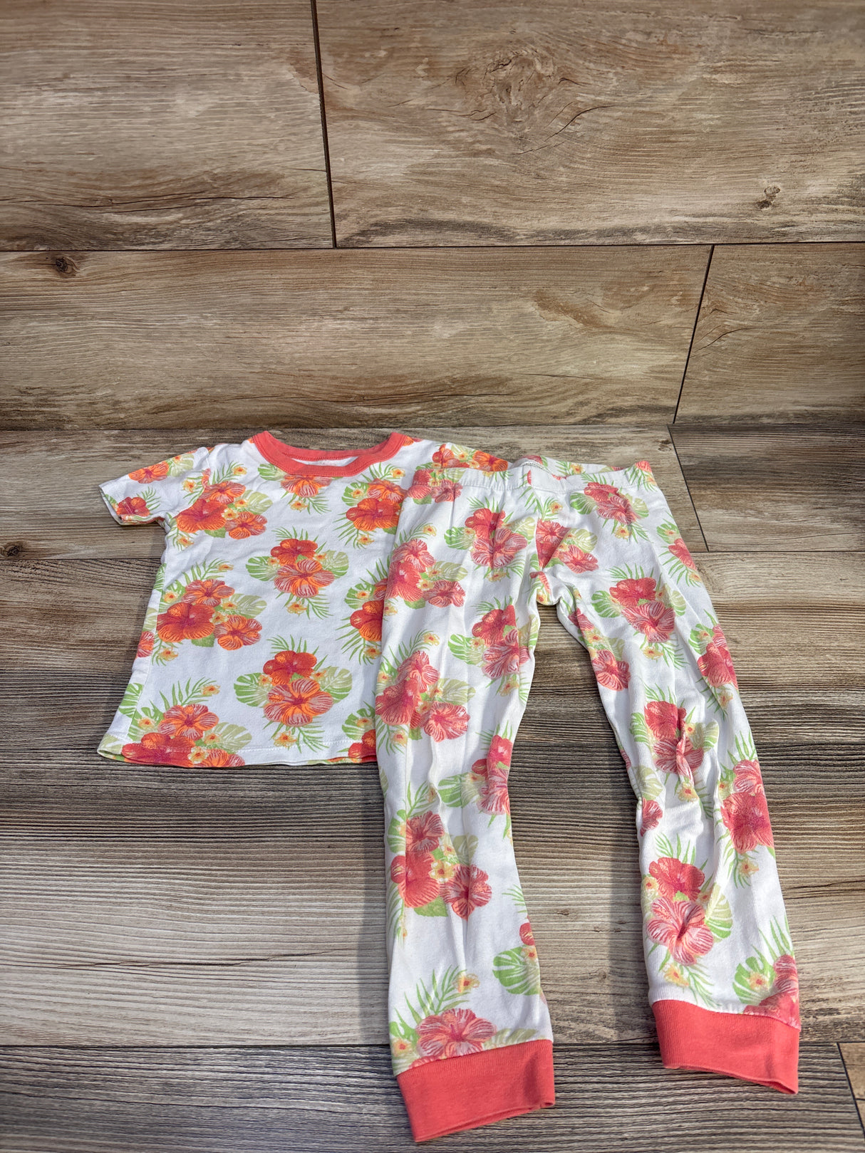 Member's Mark 2pc Pajama Set White sz 4T