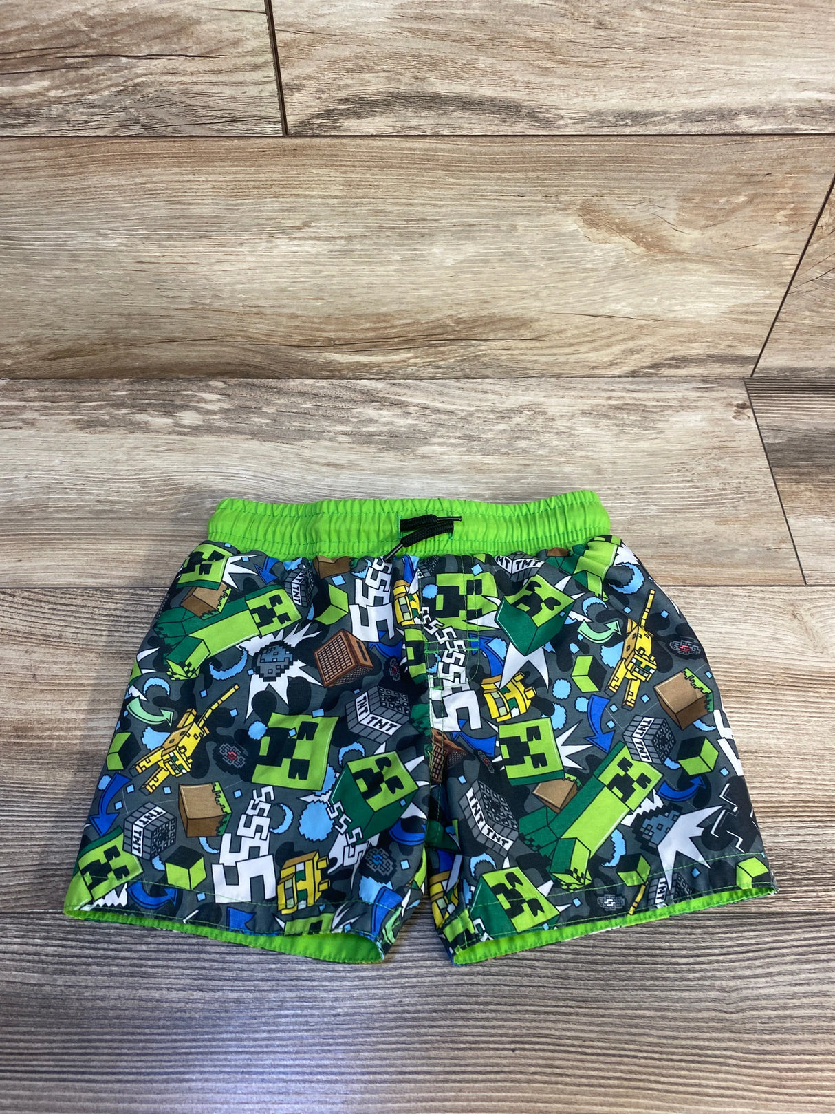 Minecraft Swim Trunks Grey sz 4T