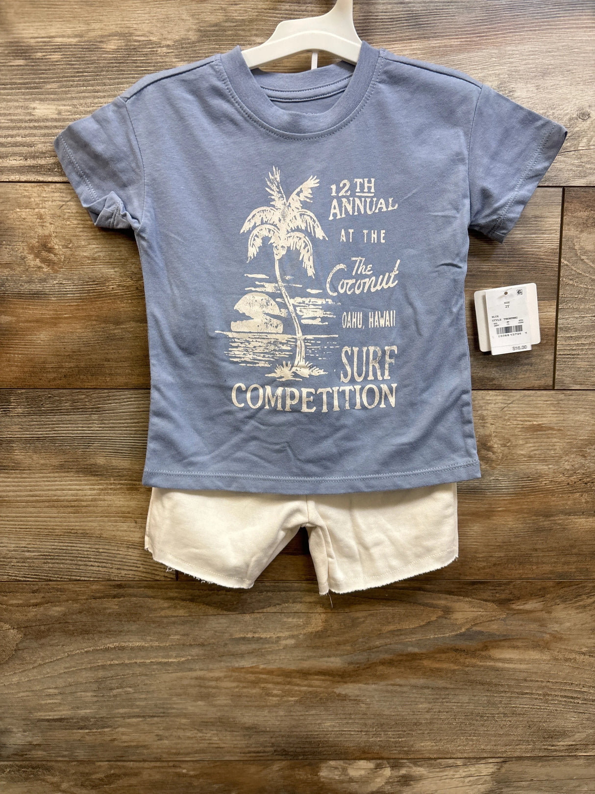 NEW Grayson Mini Surf T-Shirt & Short Set Blue sz 2T