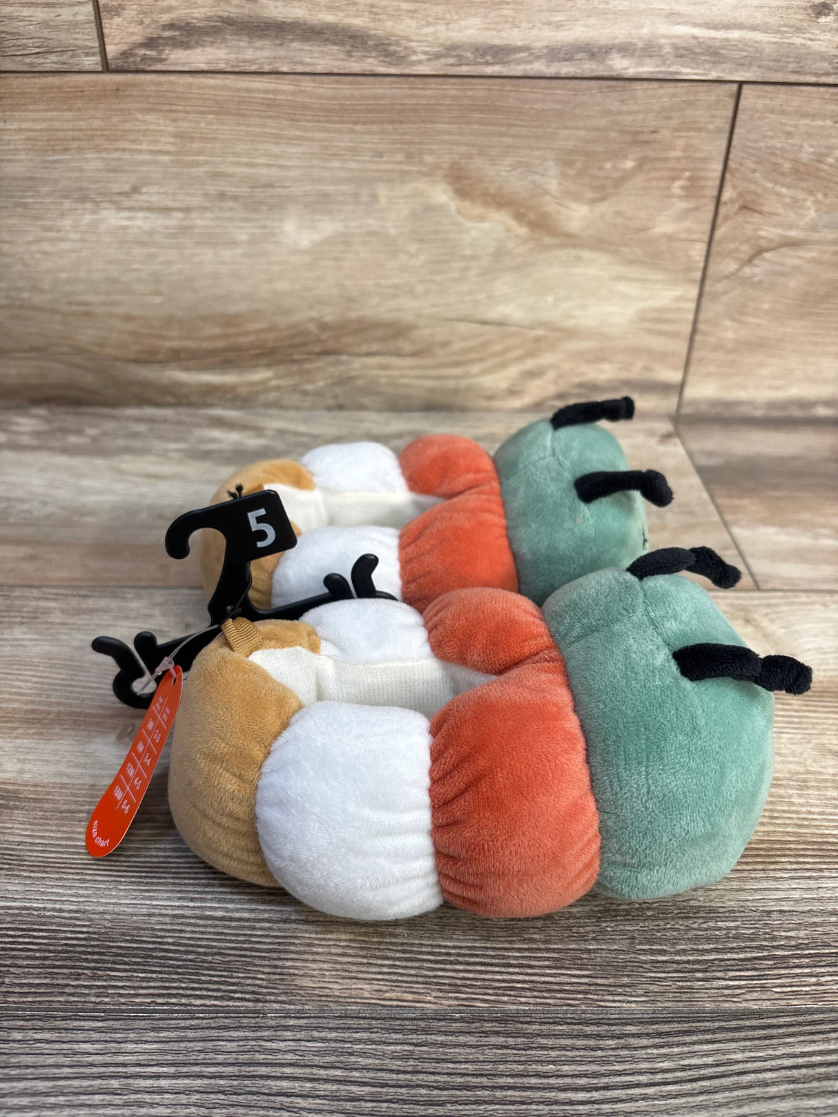 NEW Wonder Nation Caterpillar Insect Slippers Green sz 5c