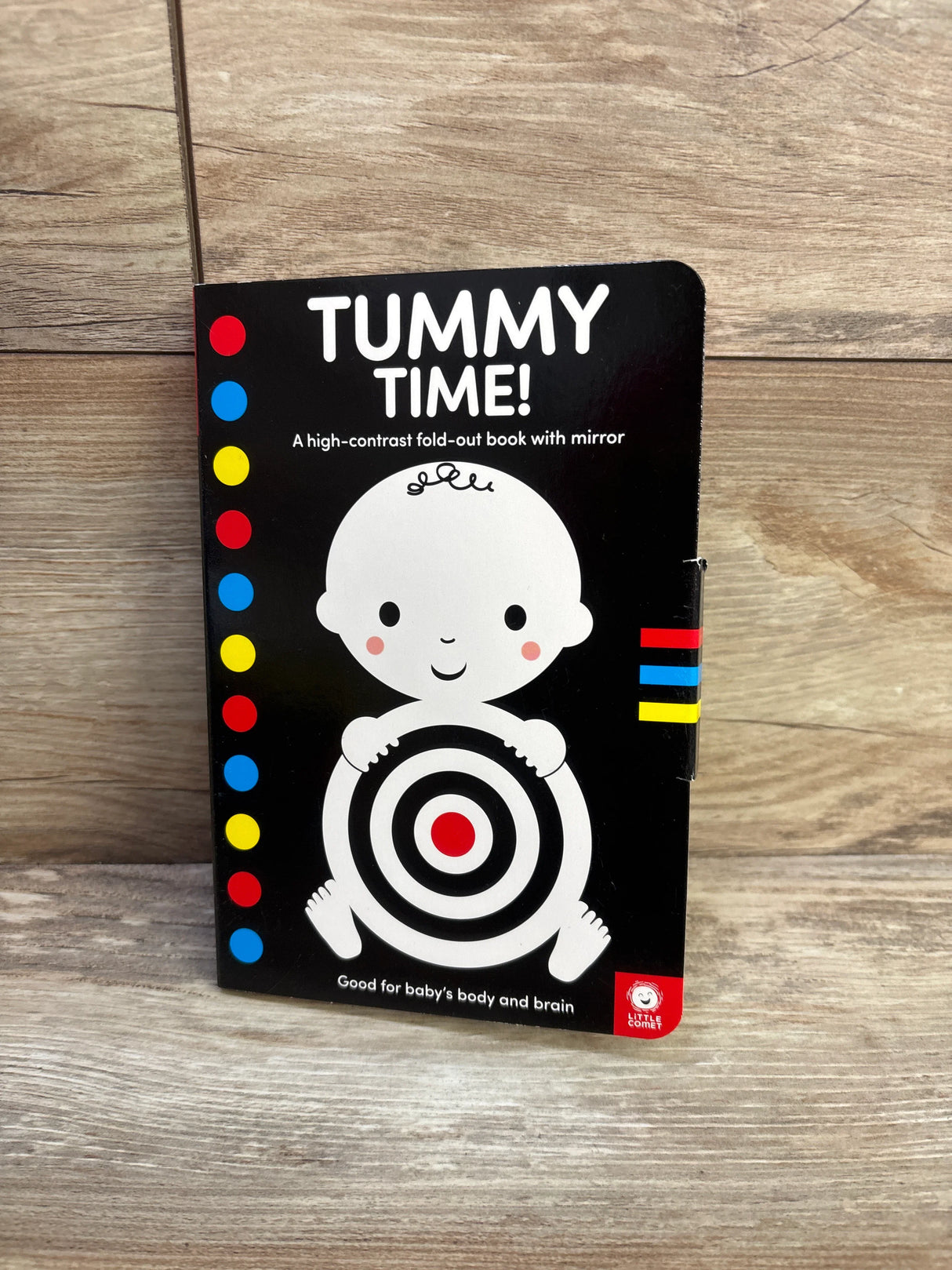Tummy Time!: A High-Contrast Fold-Out Book with Mirror