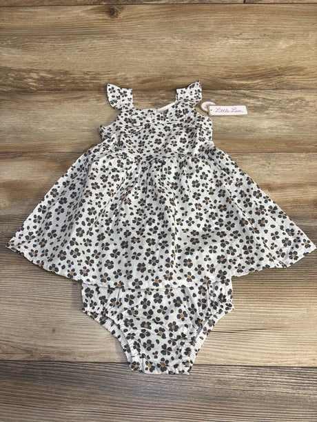 NEW Little Lass 2pc Sleeveless Dress & Bloomers White sz 12m - Me n Mommy To Be