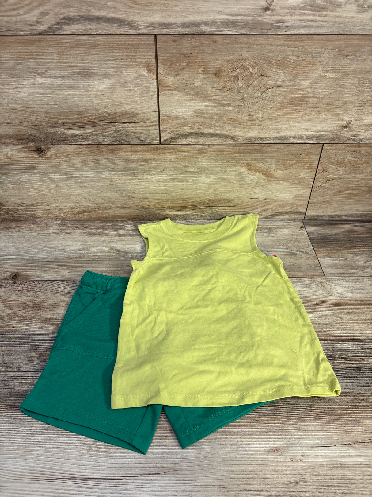 NEW Cat & Jack 2pc Tank Top & Shorts Set Lime Green sz 4T