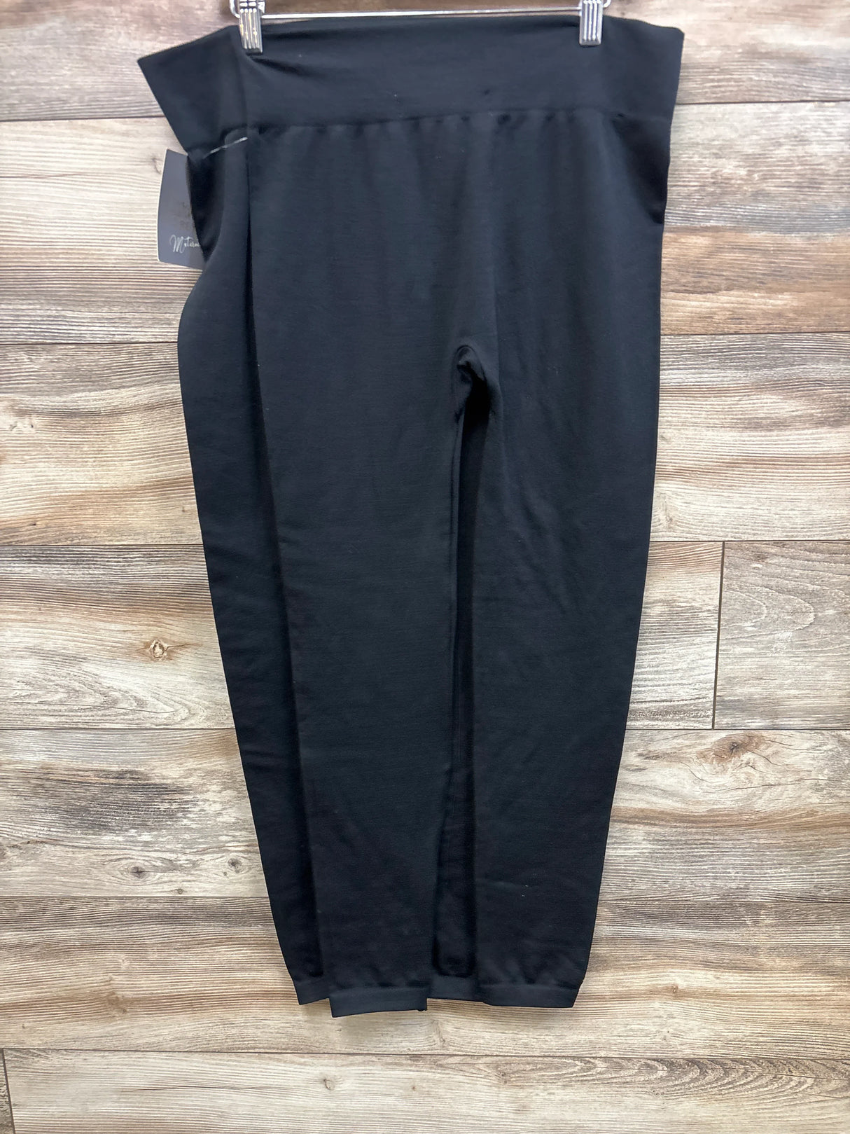 NEW Lark + Grey Maternity 2pk Fleece Leggings Black One Size