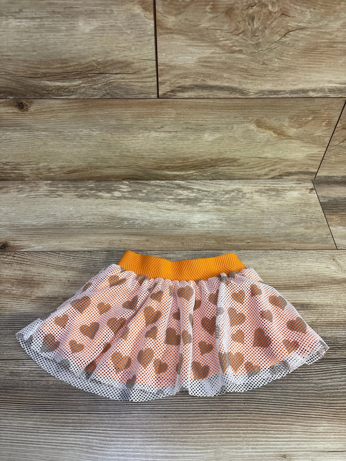 Outerstuff Tennessee Volunteers orange mesh skirt for toddlers with heart patterns
