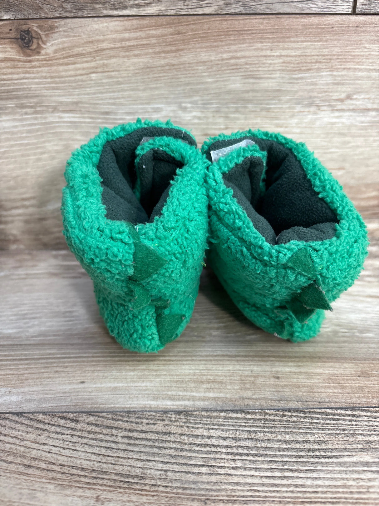 Sherpa Dinosaur Claw Slippers Green One Size