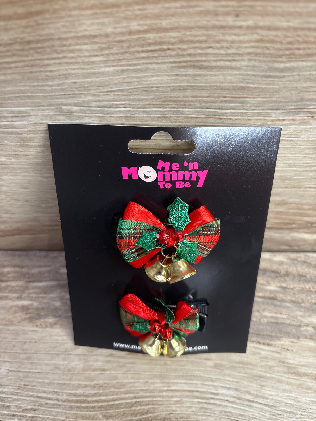 NEW Christmas Mistletoe Hair Bows 2pk