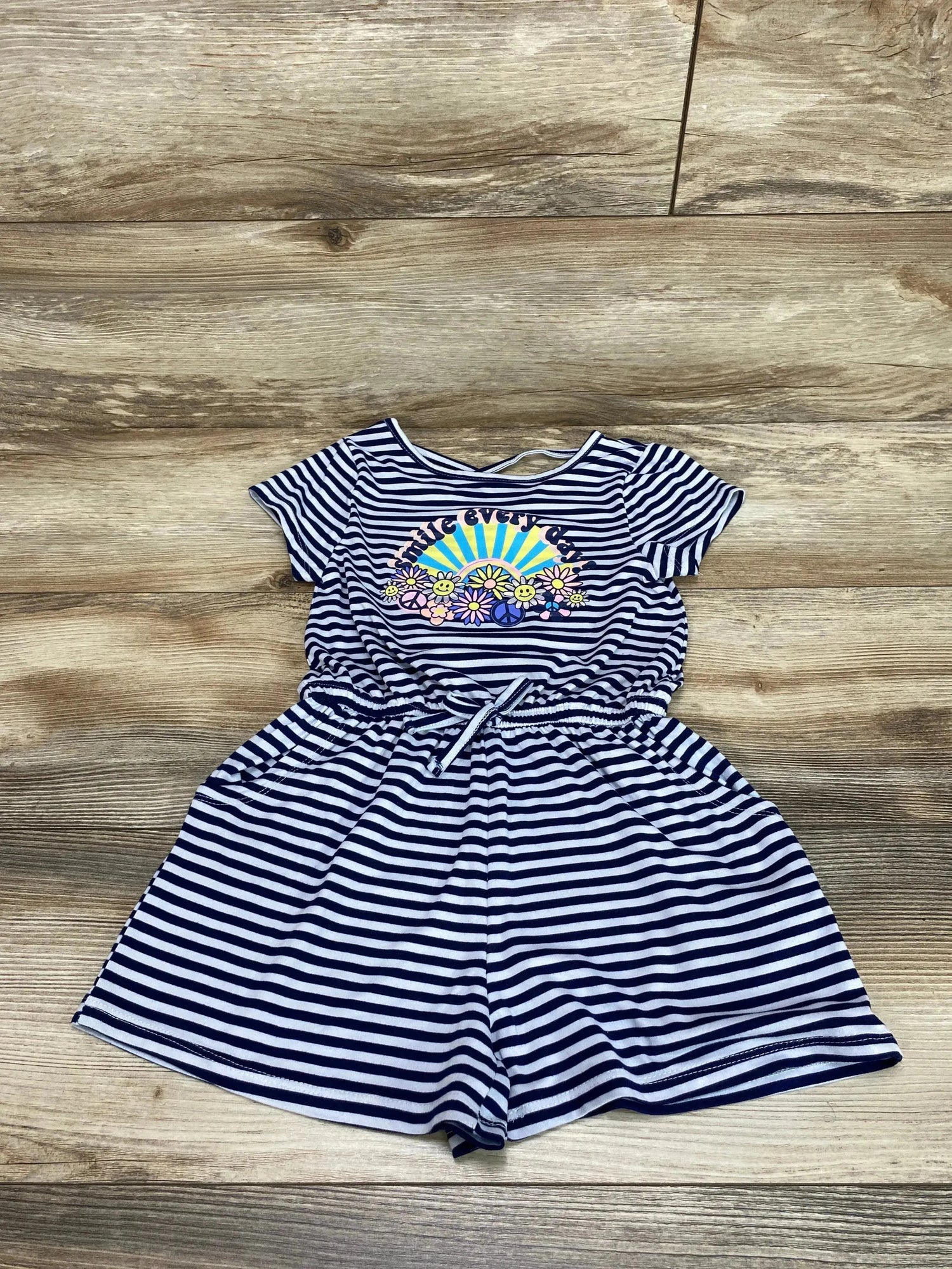 Limited Too Striped Romper Navy sz 5T - Me n Mommy To Be
