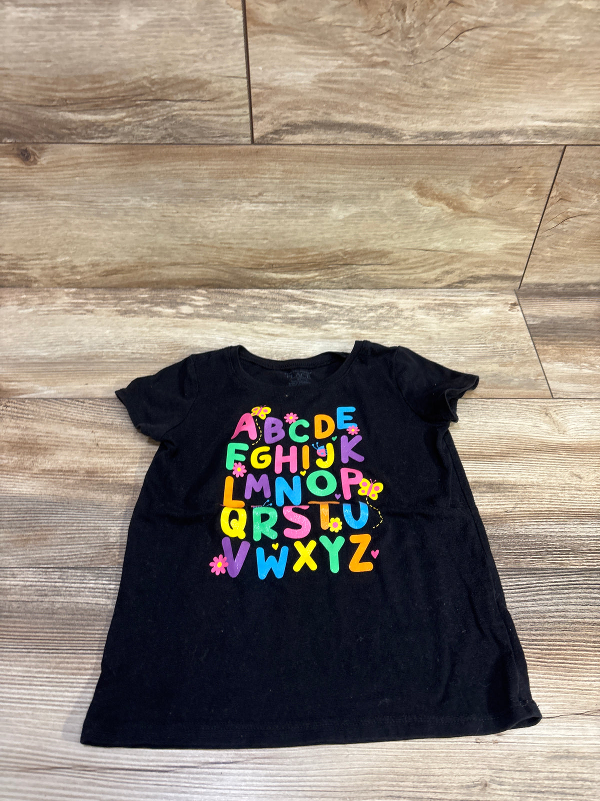 Children's Place ABC's Shirt Black sz 5T