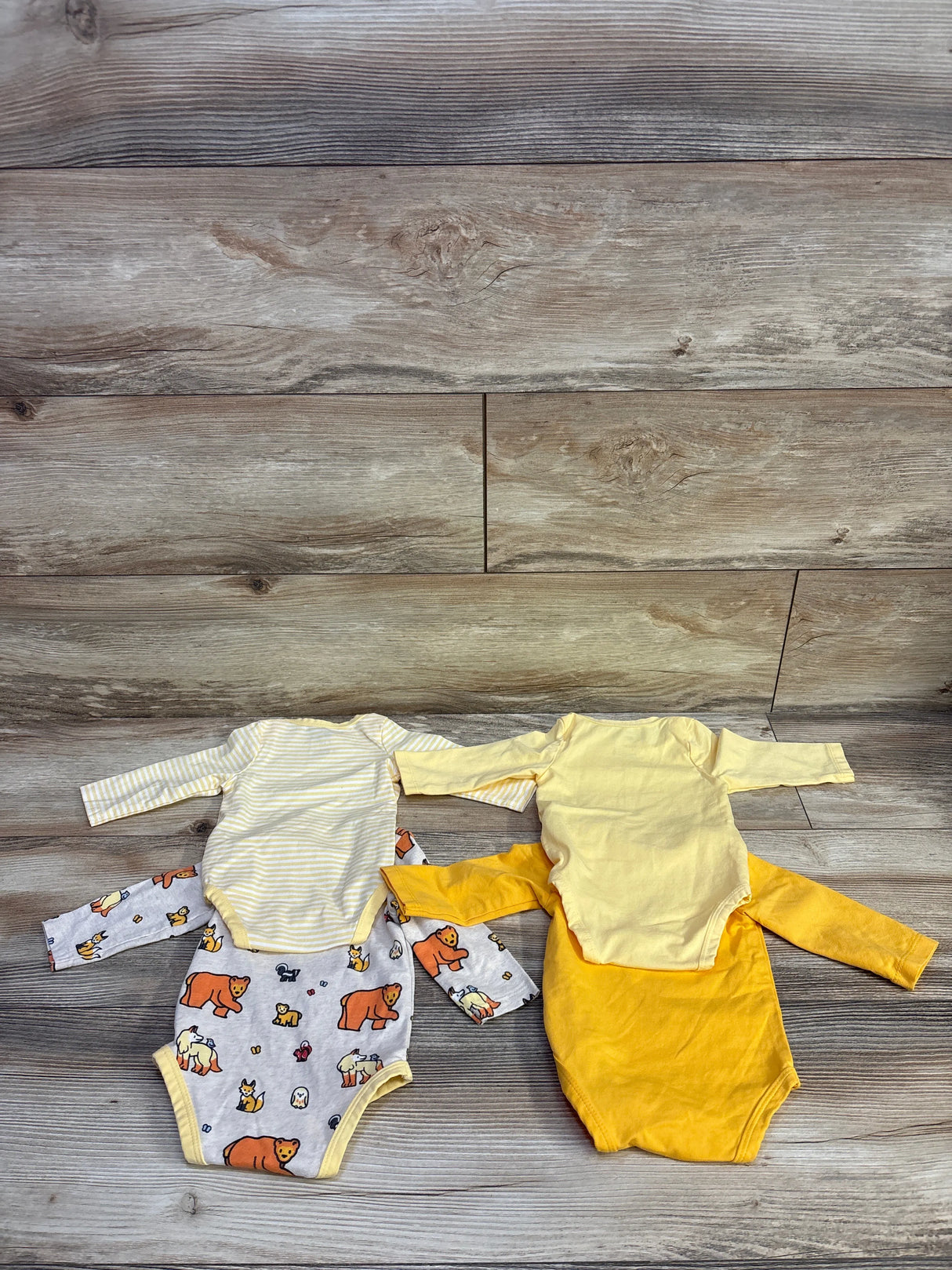 Monida + Andy 4pk Bodysuit Set Yellow sz 0-3m