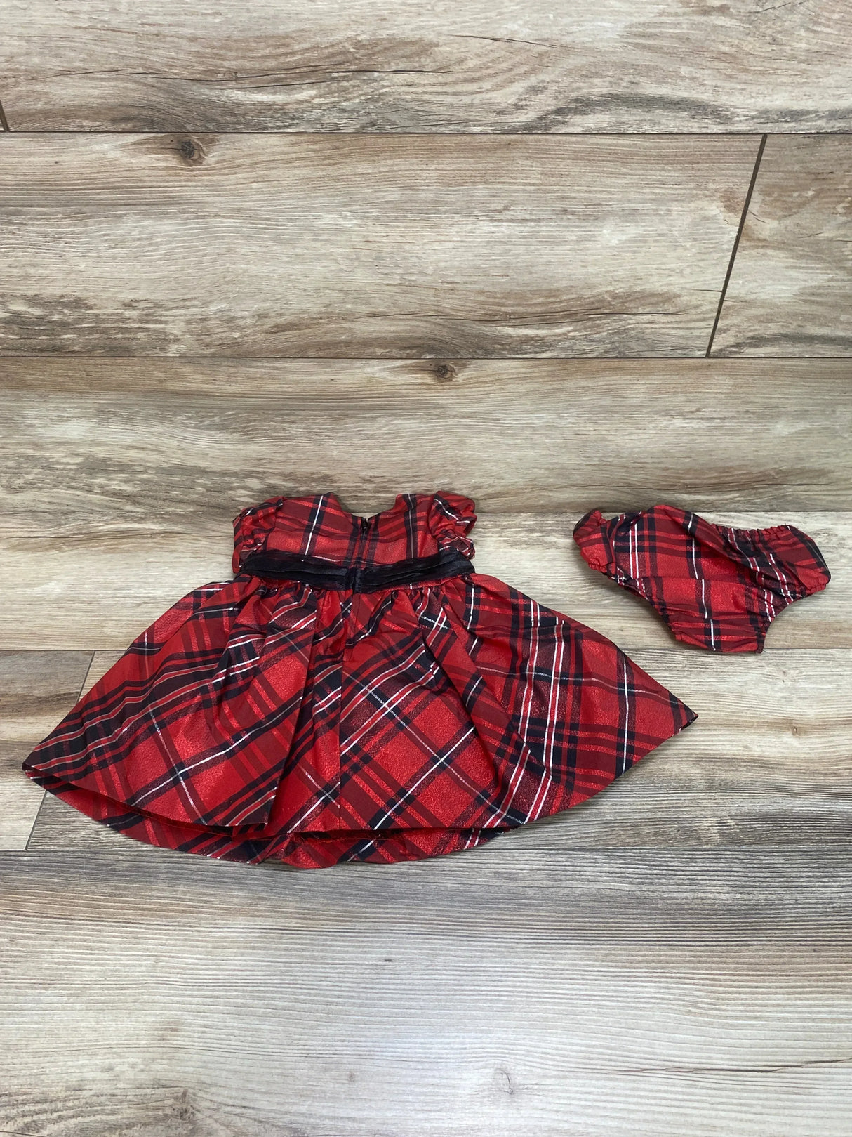 Bonnie Baby 2pc Plaid Dress & Bloomers Red sz 3-6m - Me n Mommy To Be