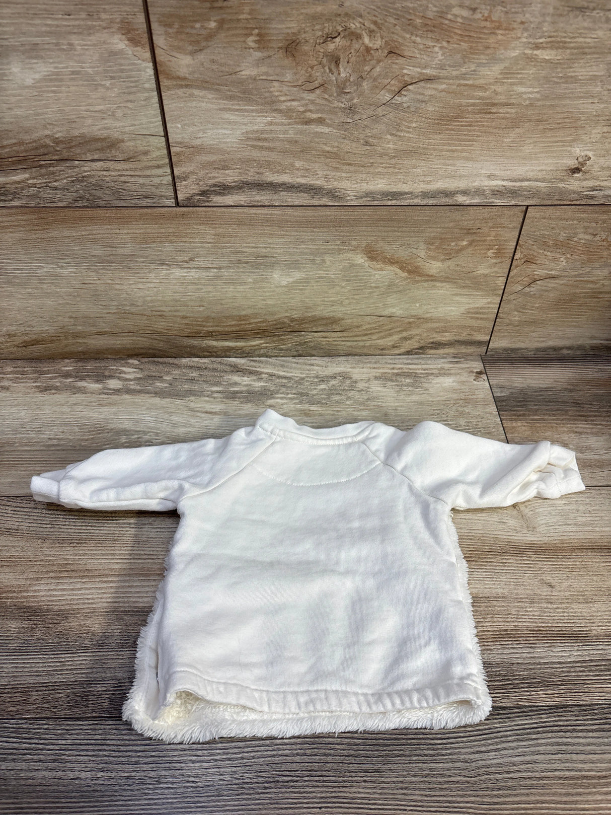 H&M Organic Polar Bear Sherpa Sweatshirt Ivory sz 3m
