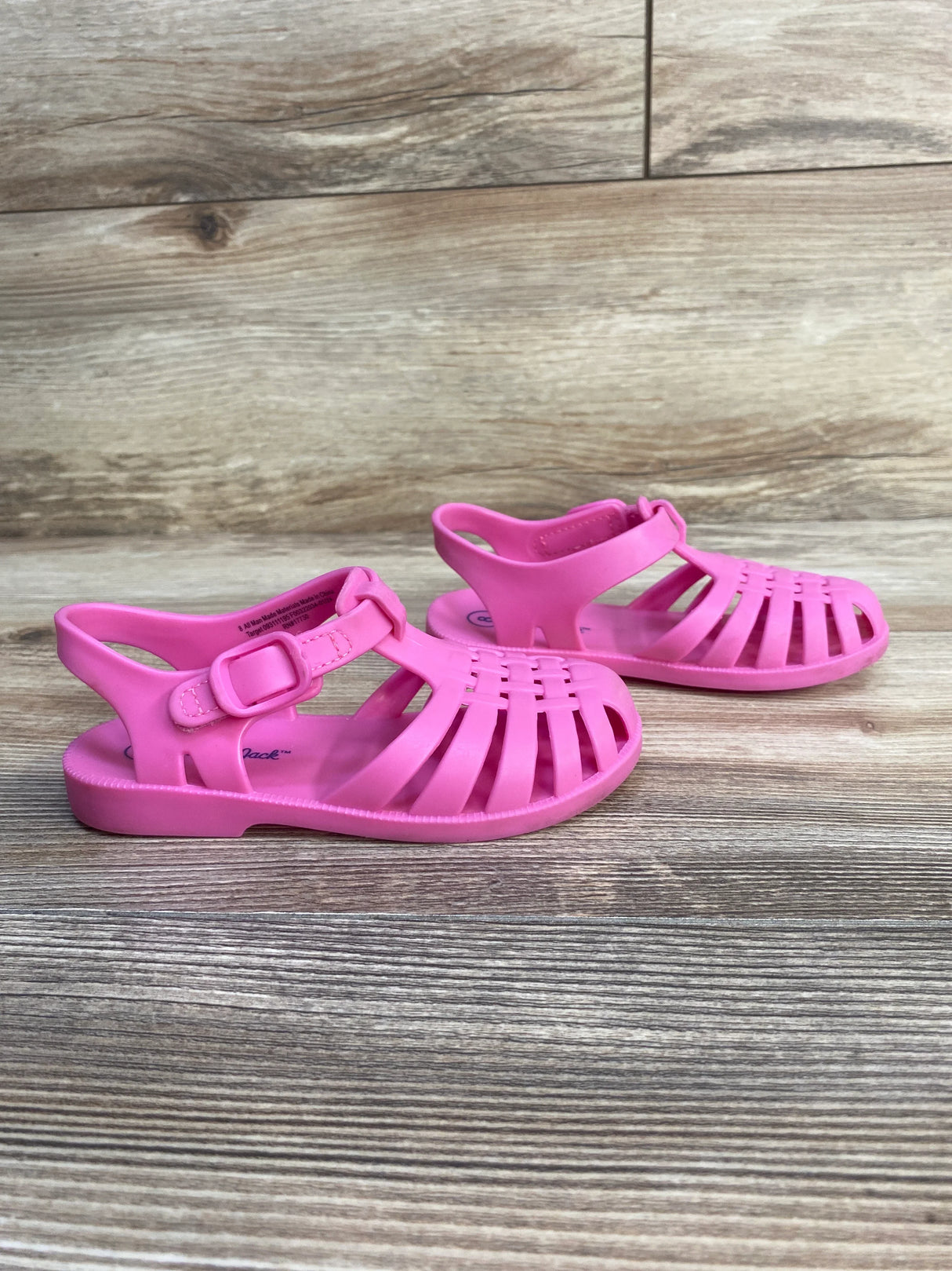 Cat & Jack Fisherman Jelly Sandals Hot Pink sz 8c - Me n Mommy To Be
