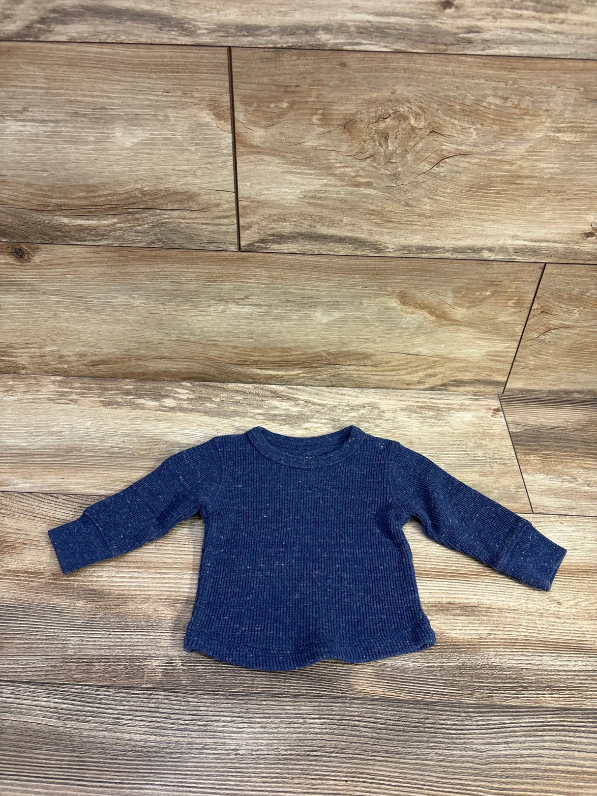 Okie Dokie Waffle Knit Shirt Navy sz 3m