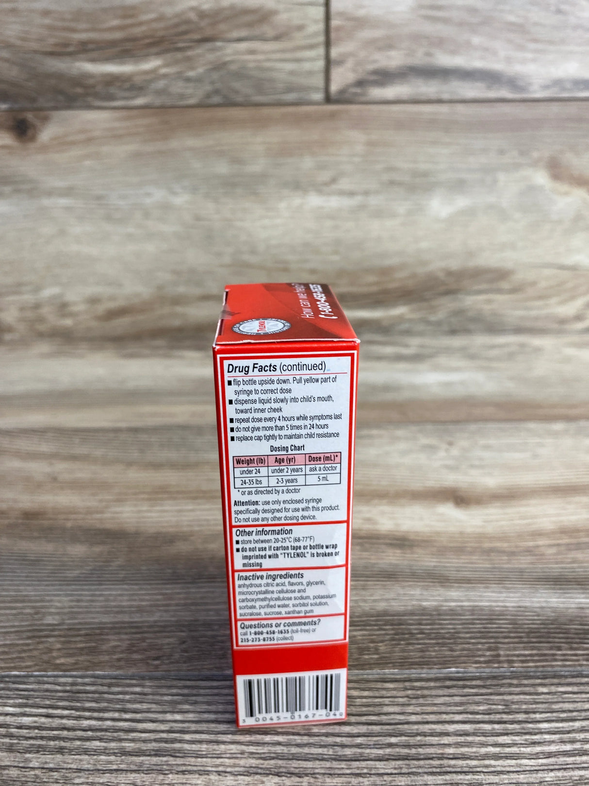 NEW Tylenol Infant Dye-Free General Pain Reliever - Cherry 1oz