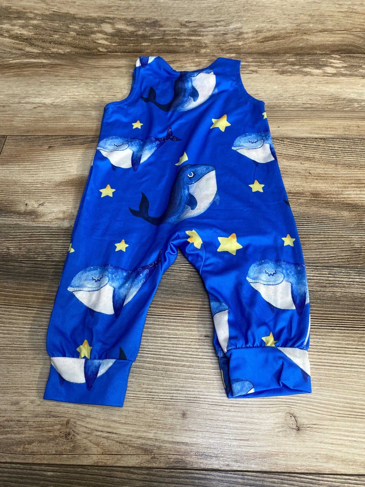 Whale Print Tank Romper Blue sz 1-3m - Me n Mommy To Be