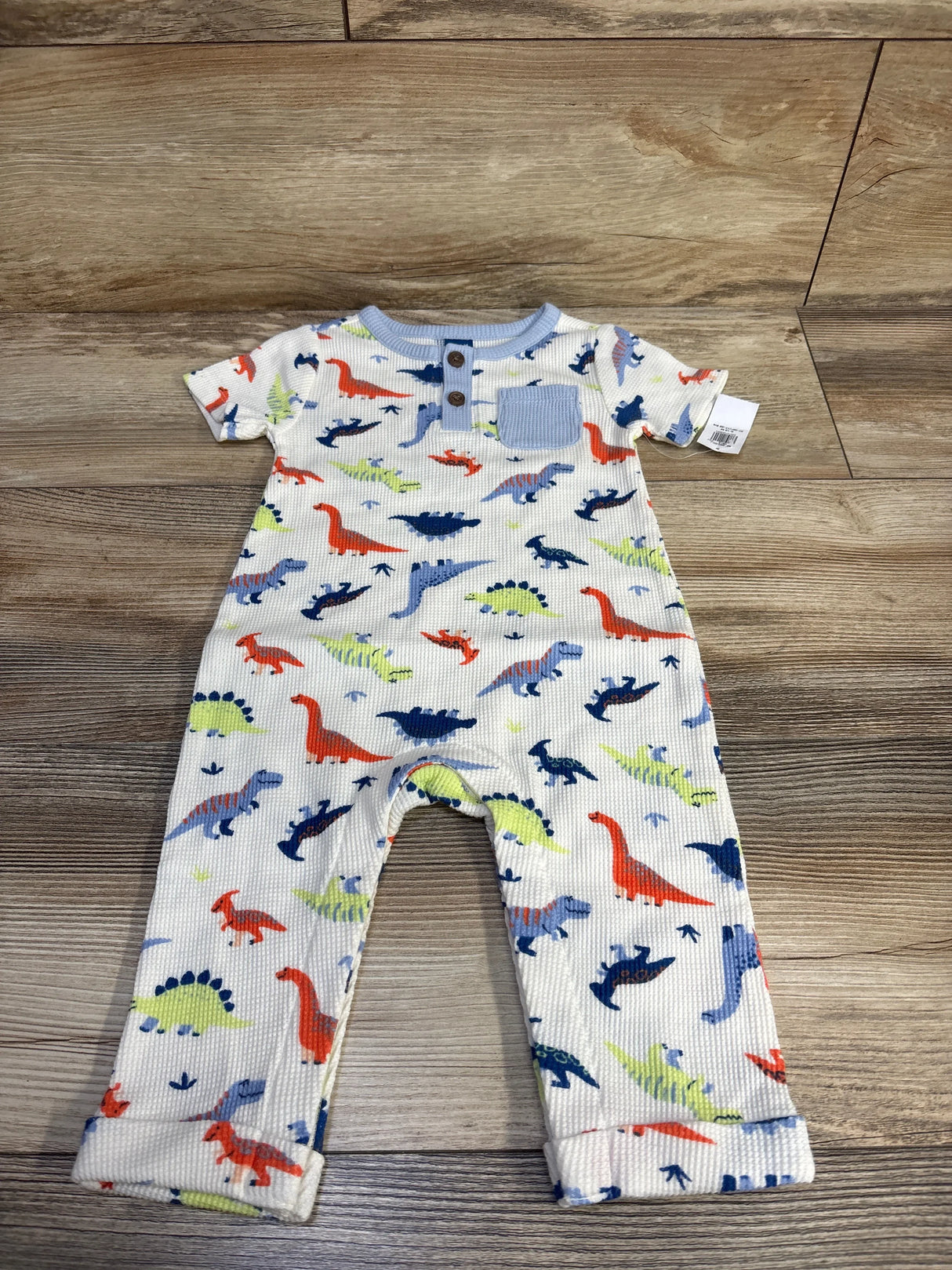 NEW Old Navy Waffle-Knit Henley Jumpsuit White sz 6-12m