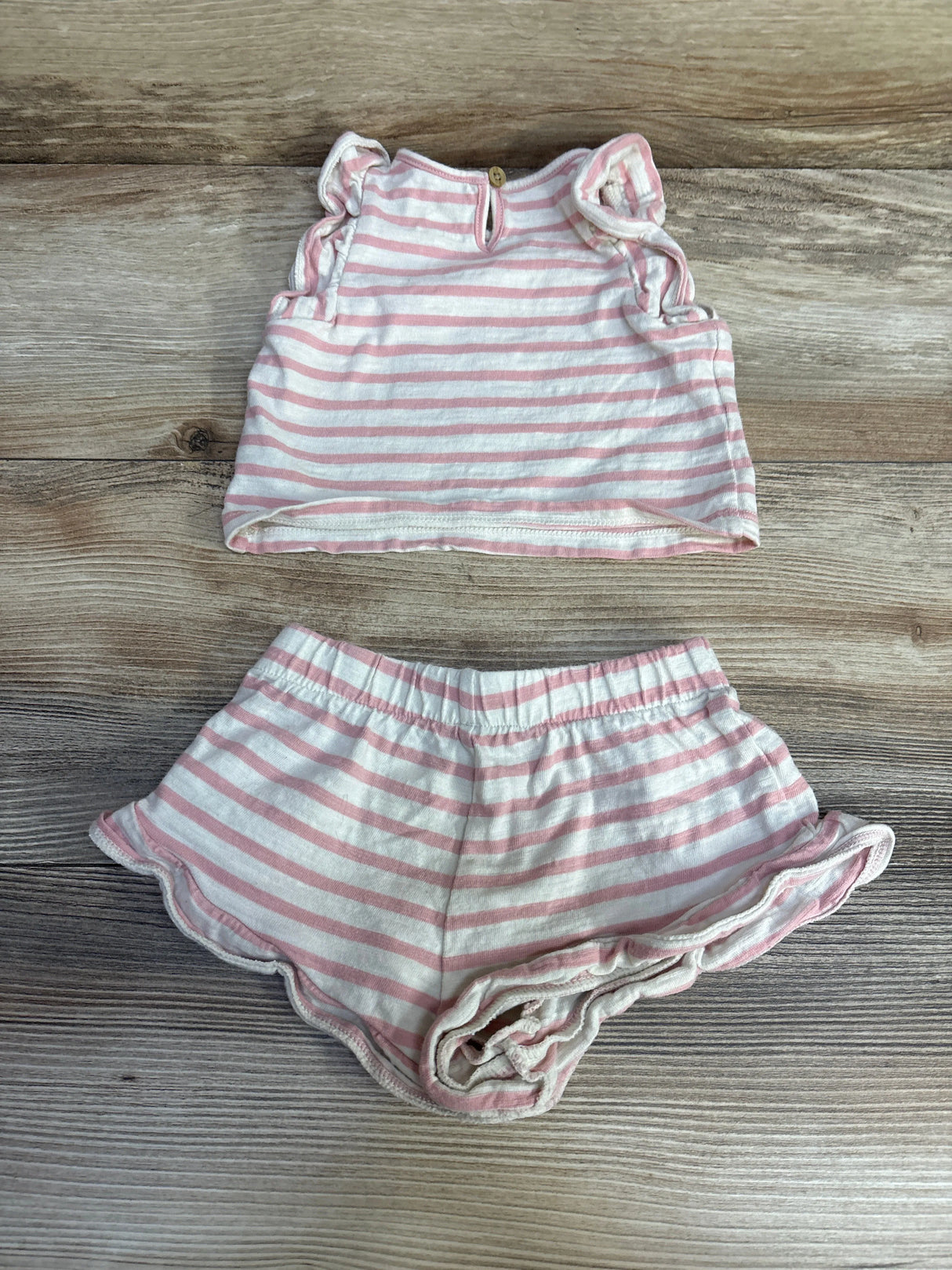 Cloud Island 2pc Striped Top & Bottoms Pink sz 0-3m - Me n Mommy To Be