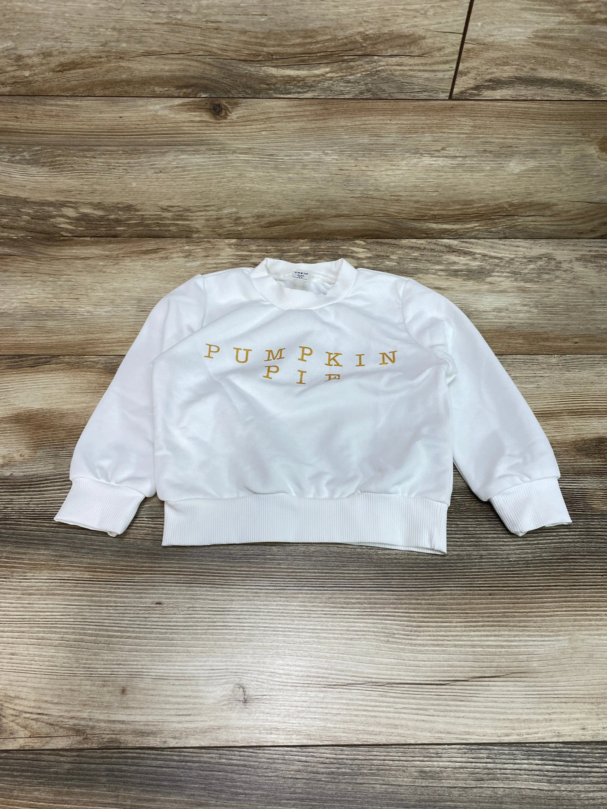 Shein Pumpkin Pie Sweatshirt White sz 4T - Me n Mommy To Be