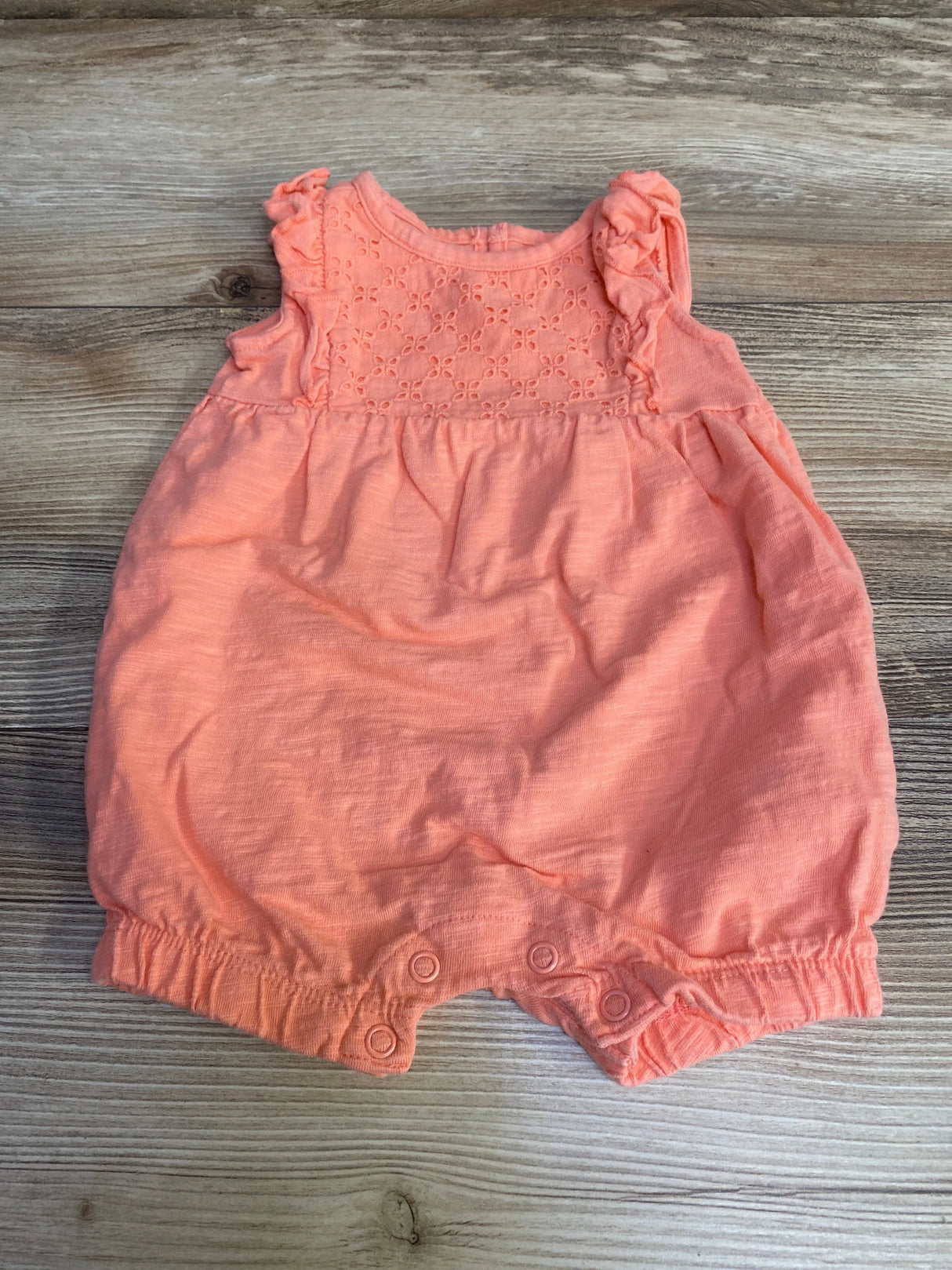 Just One You Eyelet Shortie Romper Pink sz 6m - Me n Mommy To Be