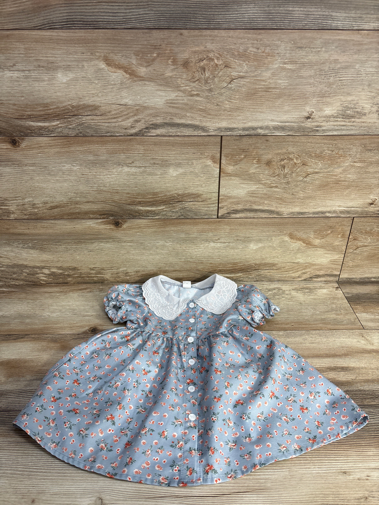 Shein Floral Prairie Dress Blue sz 18-24m