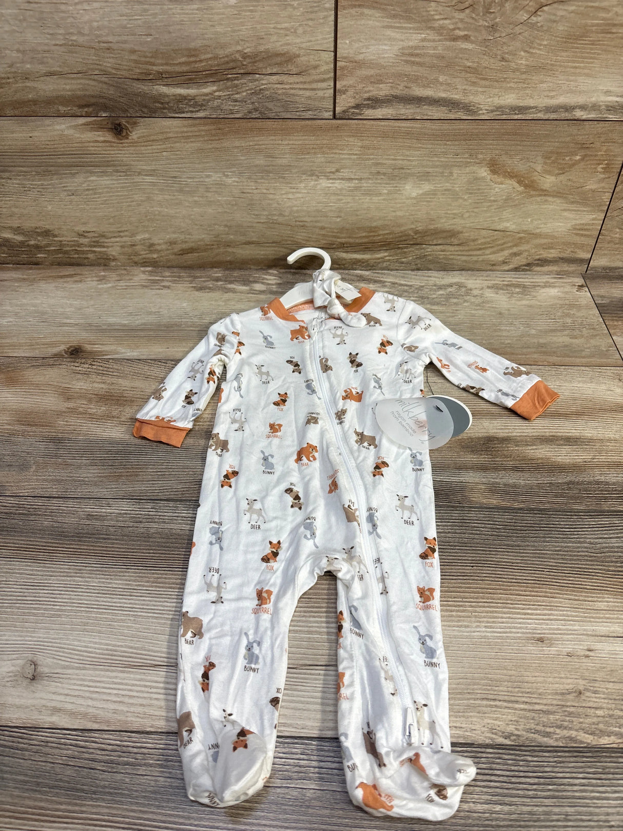 NEW Milkberry 2pc Bamboo Sleeper & Hat Set Ivory sz 0-3m