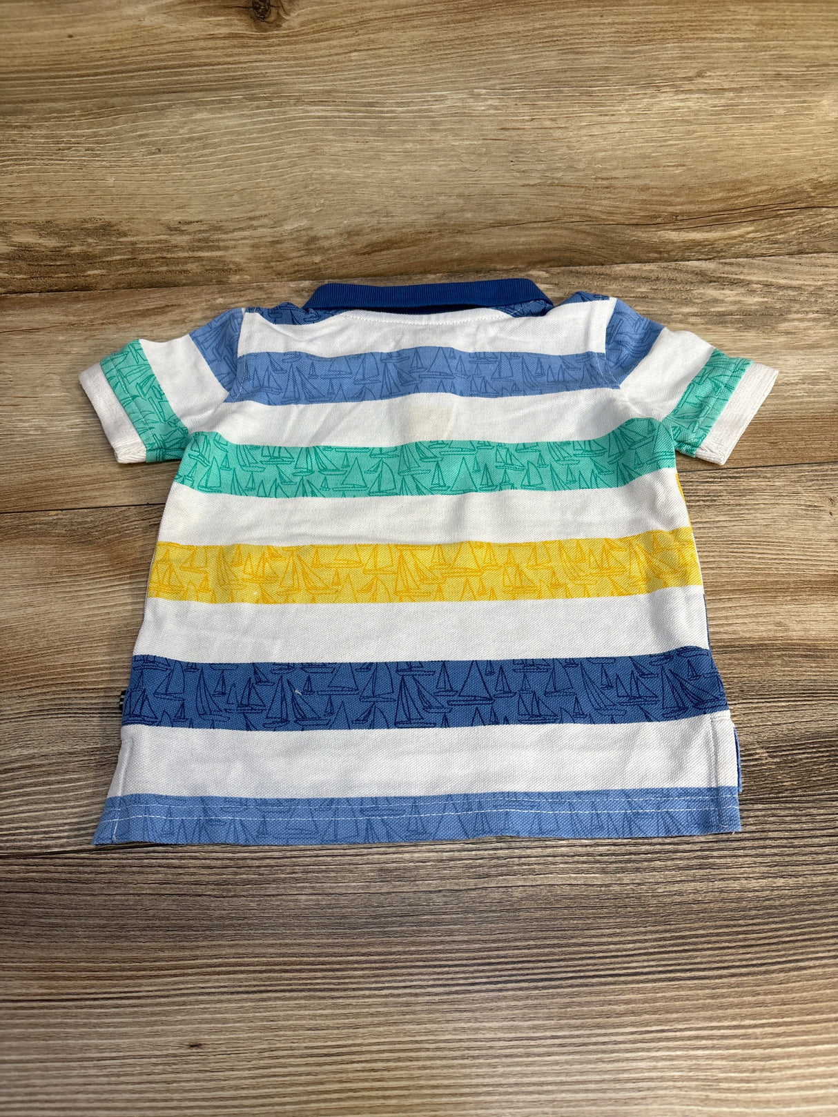 Nautica Striped Polo Shirt Blue sz 12m - Me n Mommy To Be