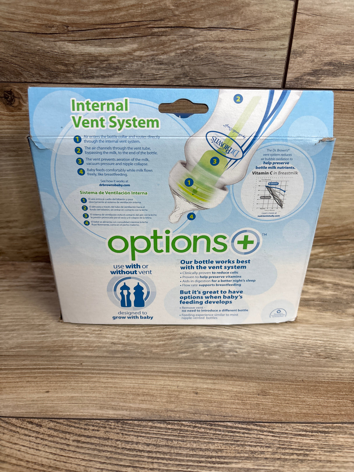NEW Dr. Brown's Options+ Wide-Neck Baby Bottle w/ Level 1 Slow Flow Nipple 5oz 3pk
