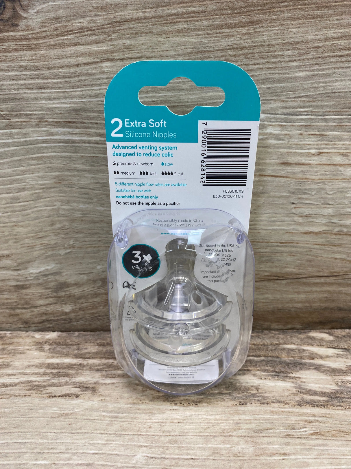 NEW Nanobebe Silicone Nipples Slow Flow 2pk - Me n Mommy To Be