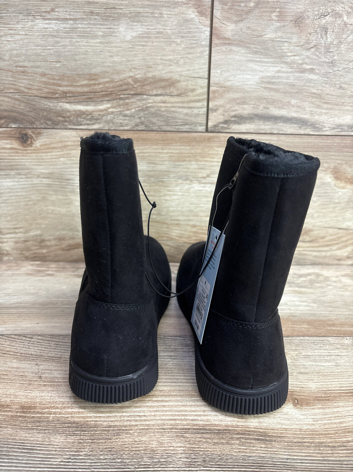 NEW Cat & Jack Holland Shearling Style Boots Black sz 4Y