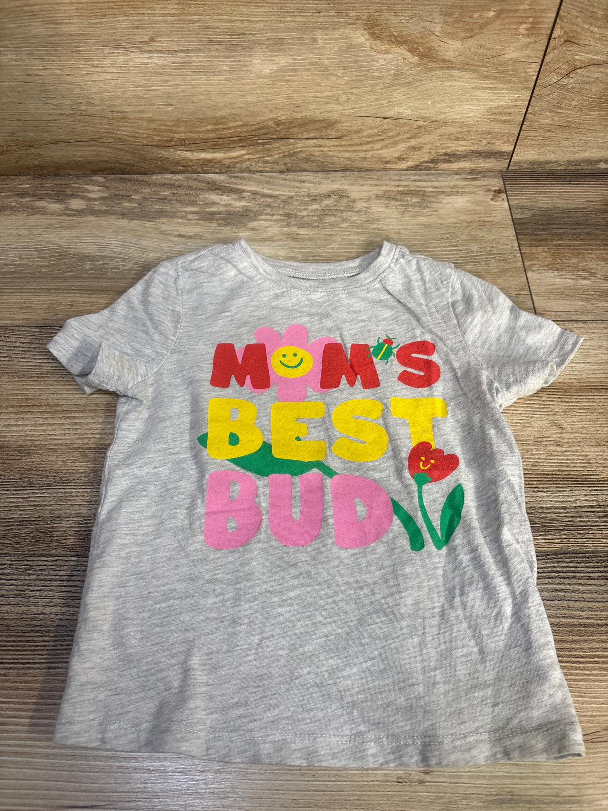 Old Navy Mom's Best Bud Shirt Grey sz 4T