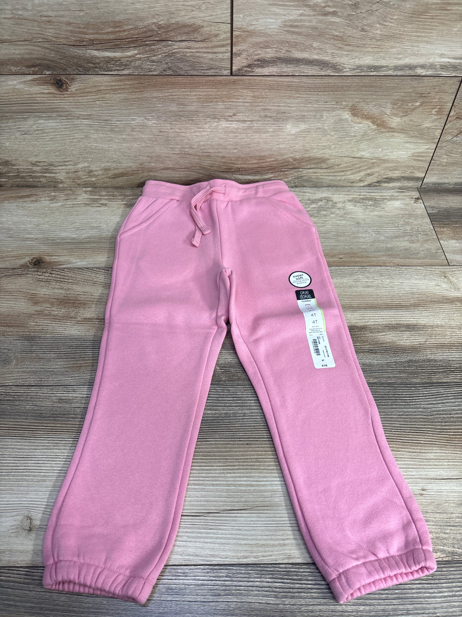 NEW Okie Dokie Sea Pink Joggers sz 4T